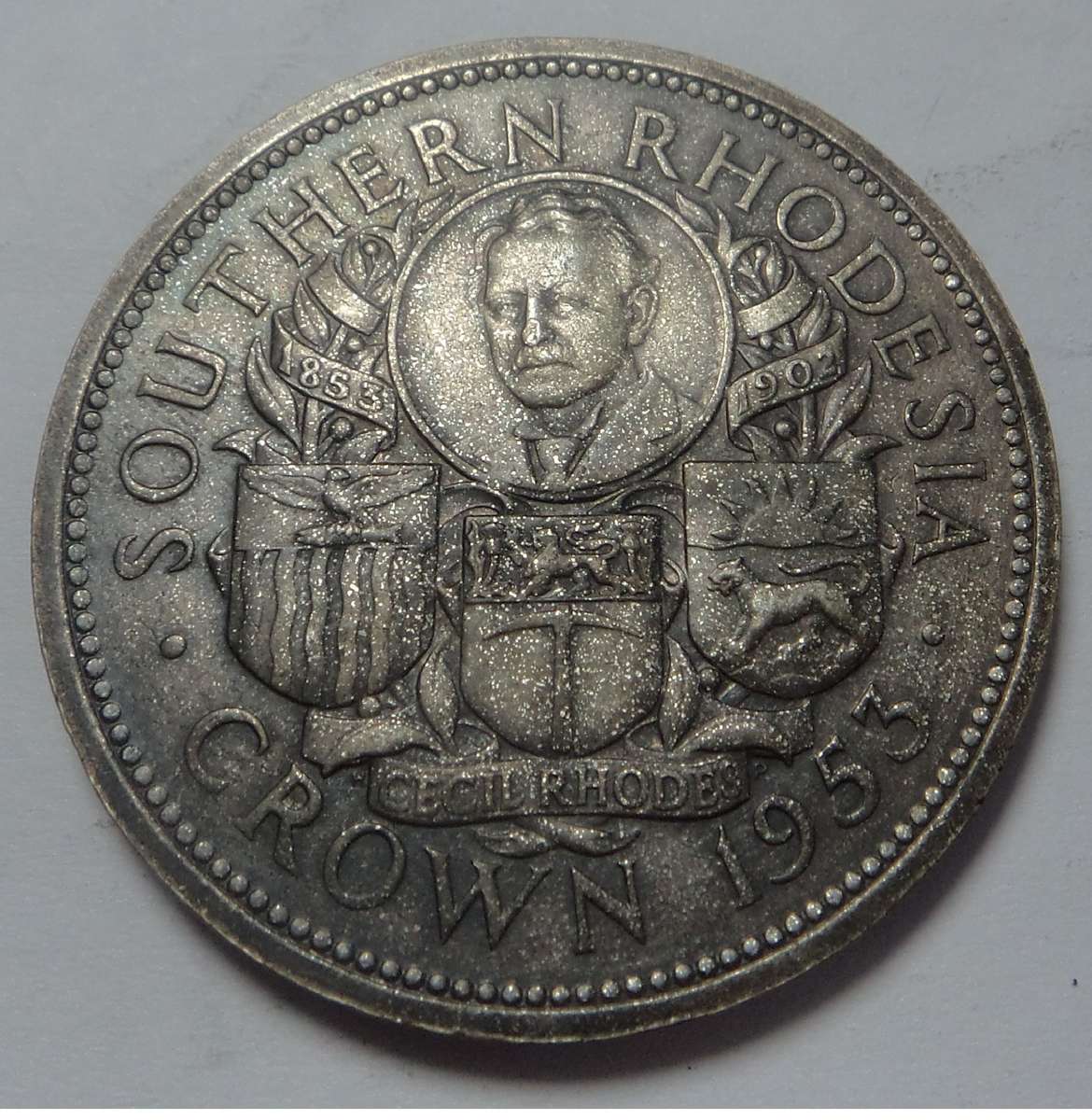 Southern Rhodesia: Silver Rhodes Crown 1953 (2 available)