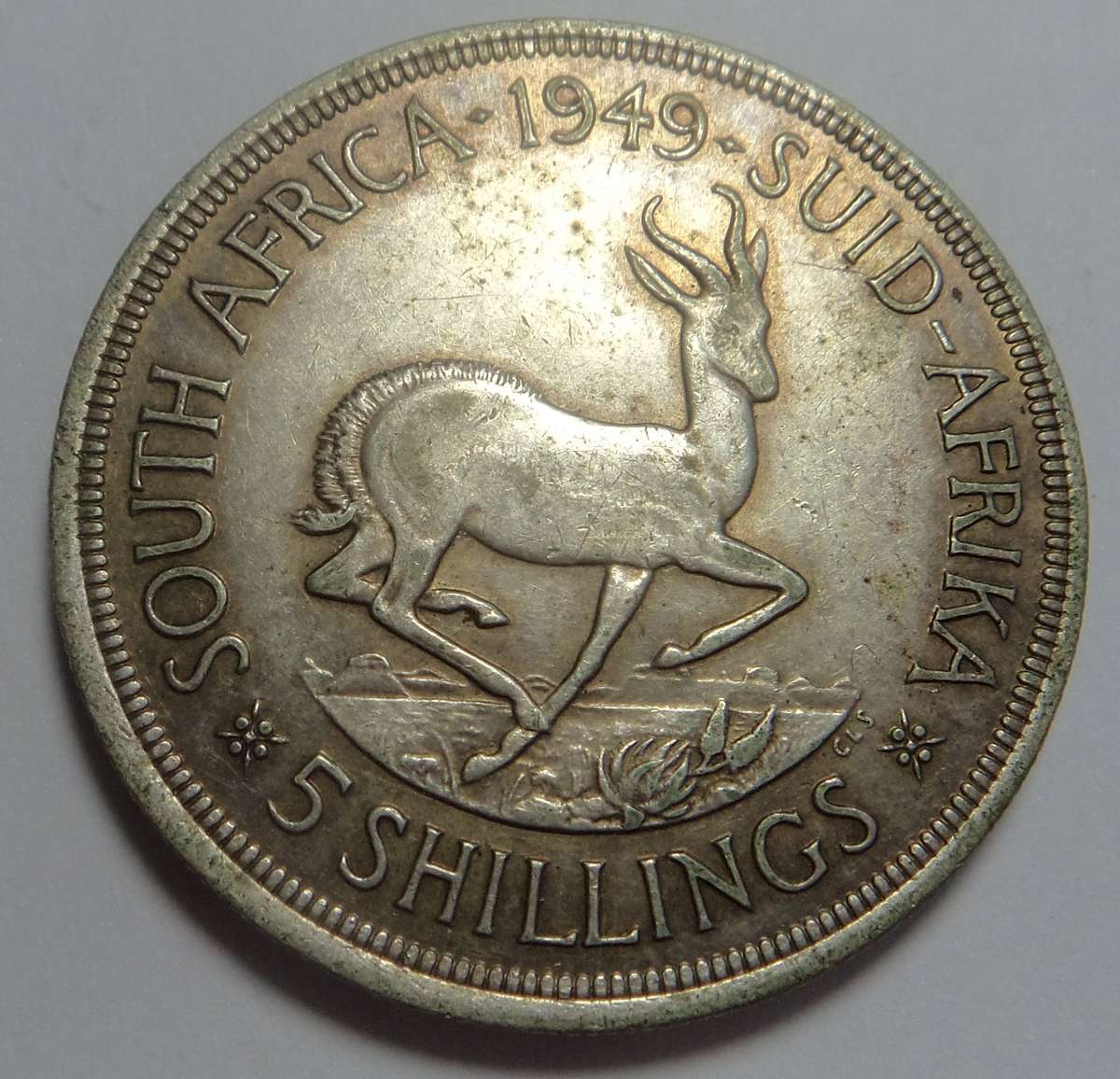 Union of South Africa: Crown (5/-) of 1949 (3 available)