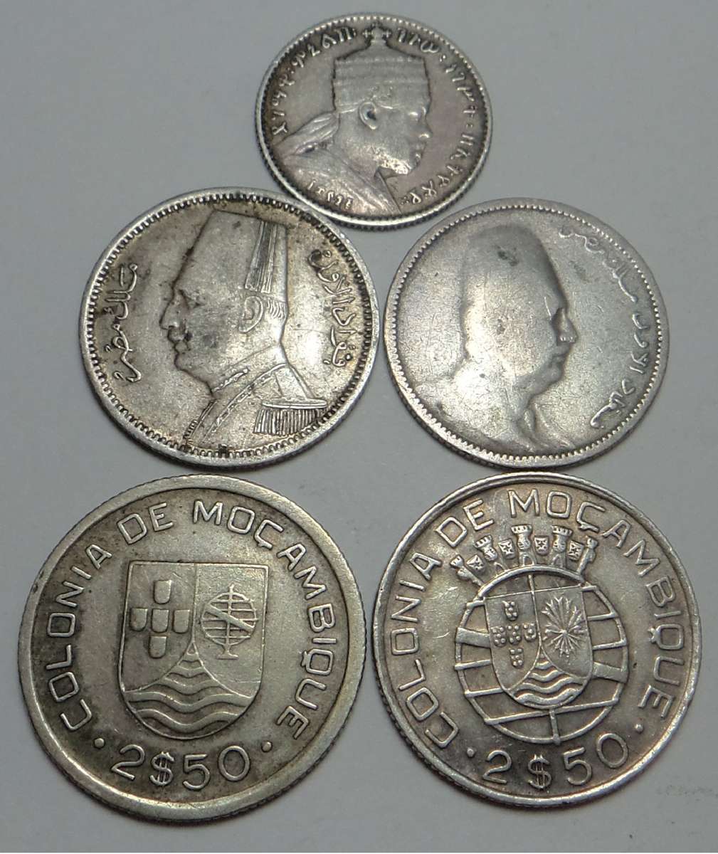 Collection of old Silver Coins of Africa