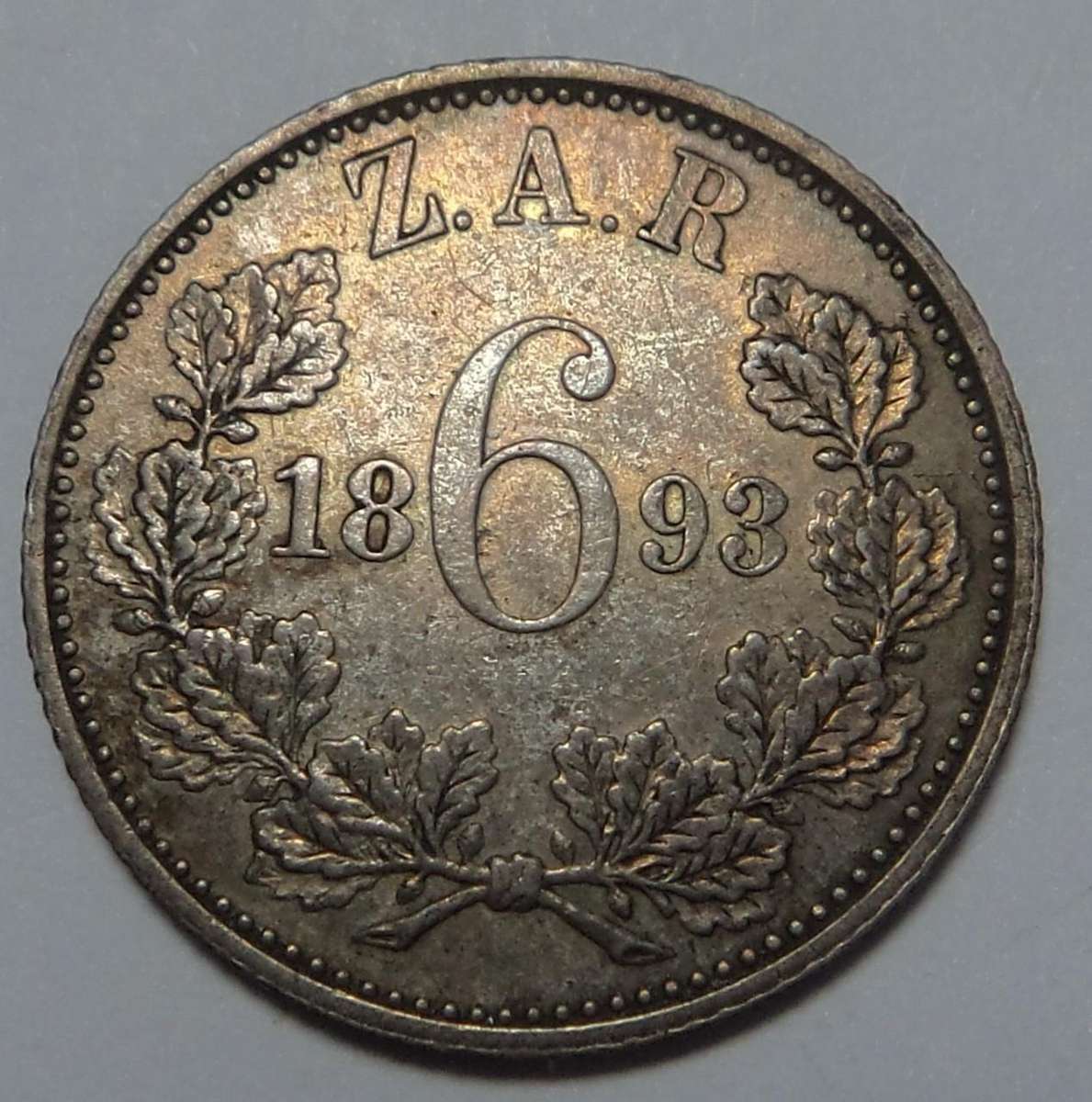 Paul Kruger ZAR 6-Pence 1893