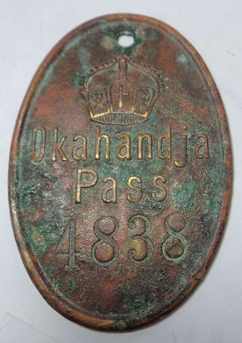 German West Africa Native Pass: Okahandja