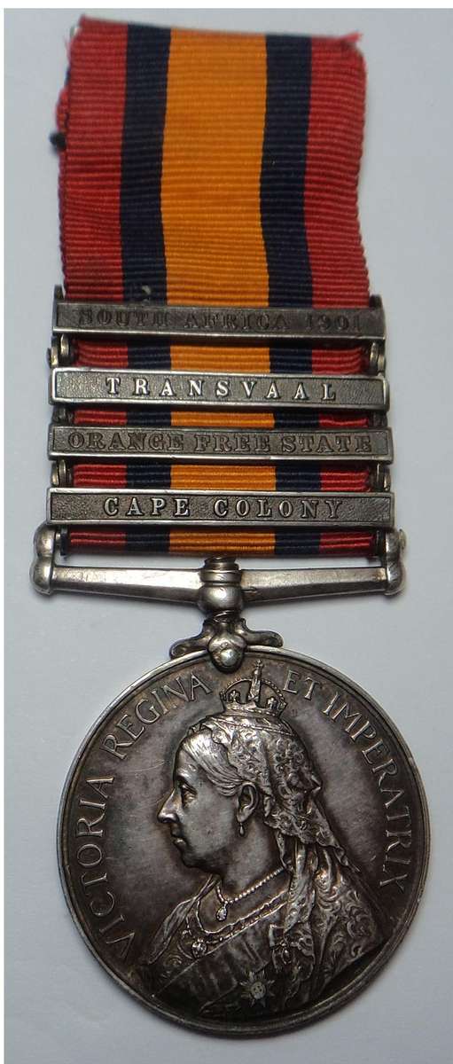 Queen's Medal to 373 Pte. J. Colman. Thorneycroft's M.I.