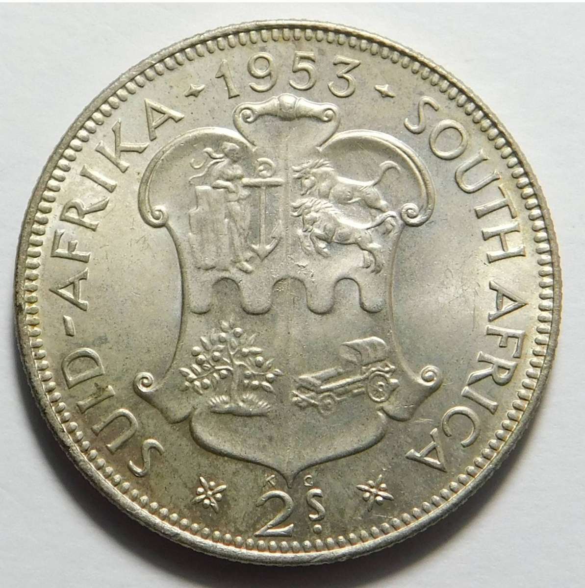 Union of SA: 2-Shillings 1953 (UNC) 3 available