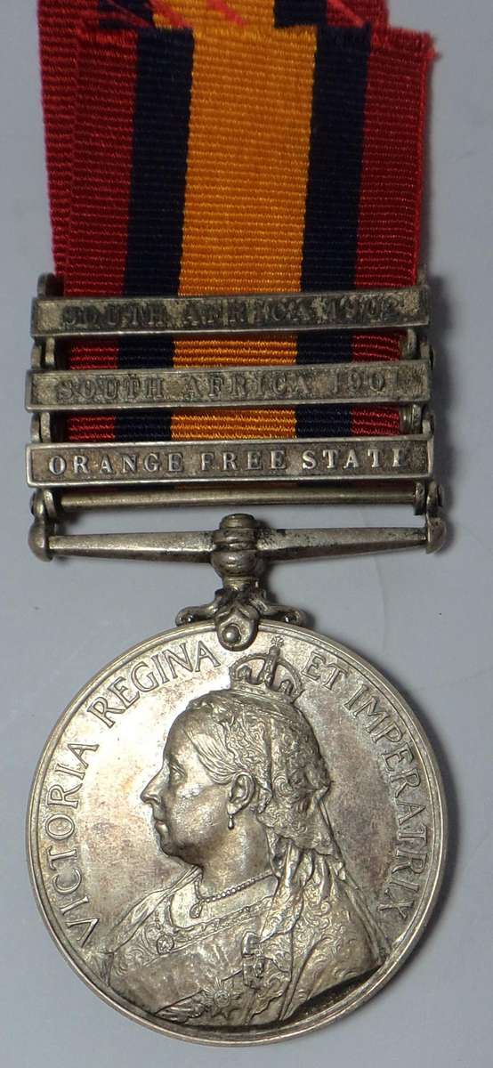 Queen's Medal to 149 Tpr. G.S. Hopkins. Harrismith Vol. L.H.