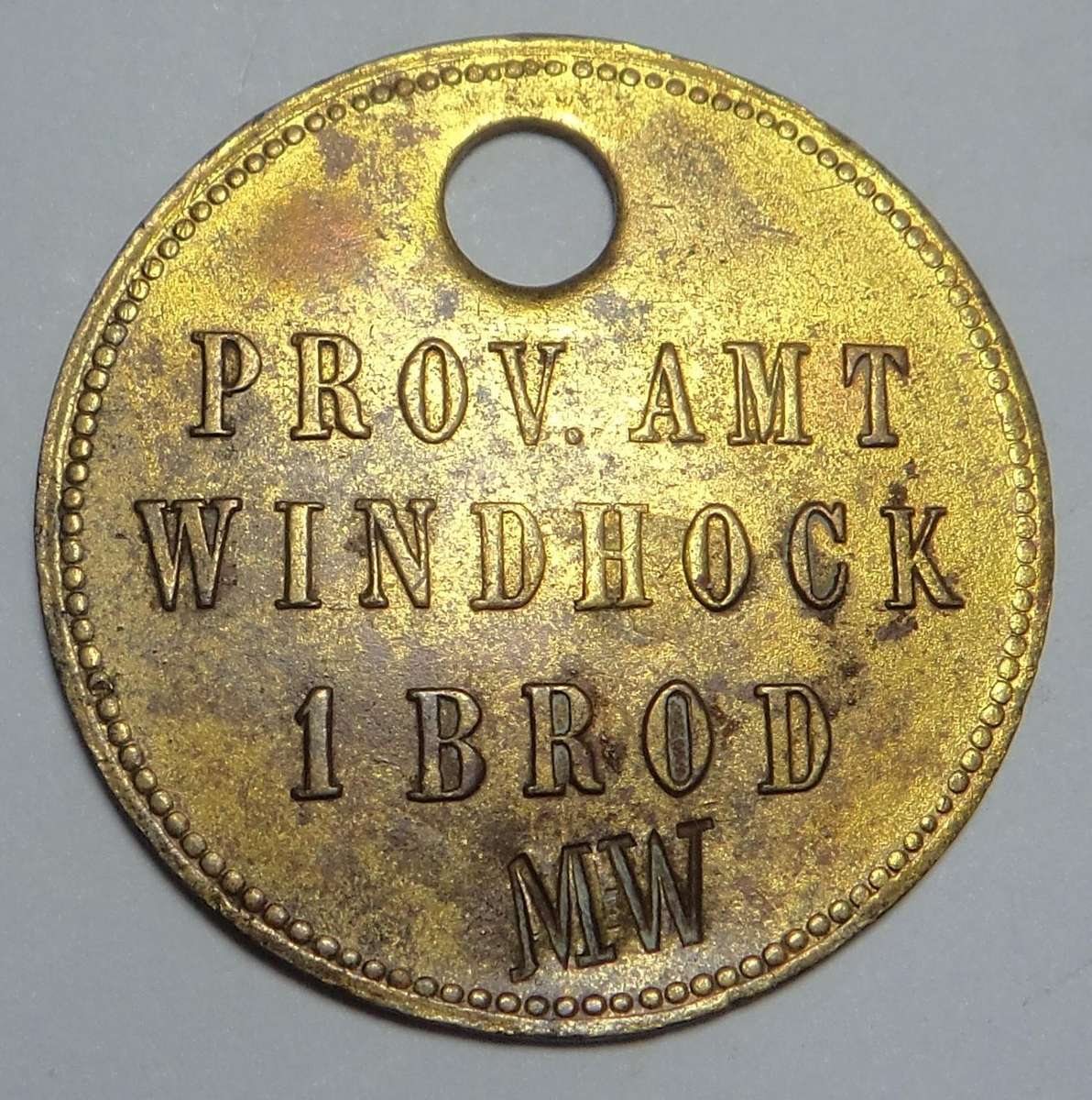 German West Africa: Windhock 1 Brod Token