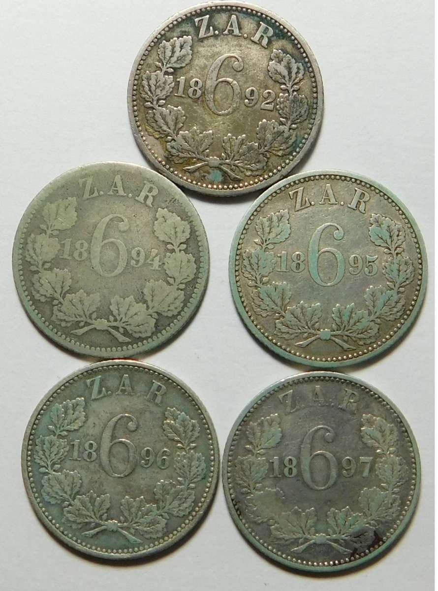 Paul Kruger ZAR Collection of Sixpences
