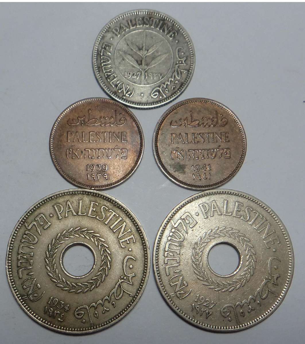 Palestine: Small Collection including Silver 50-Mils (1927)