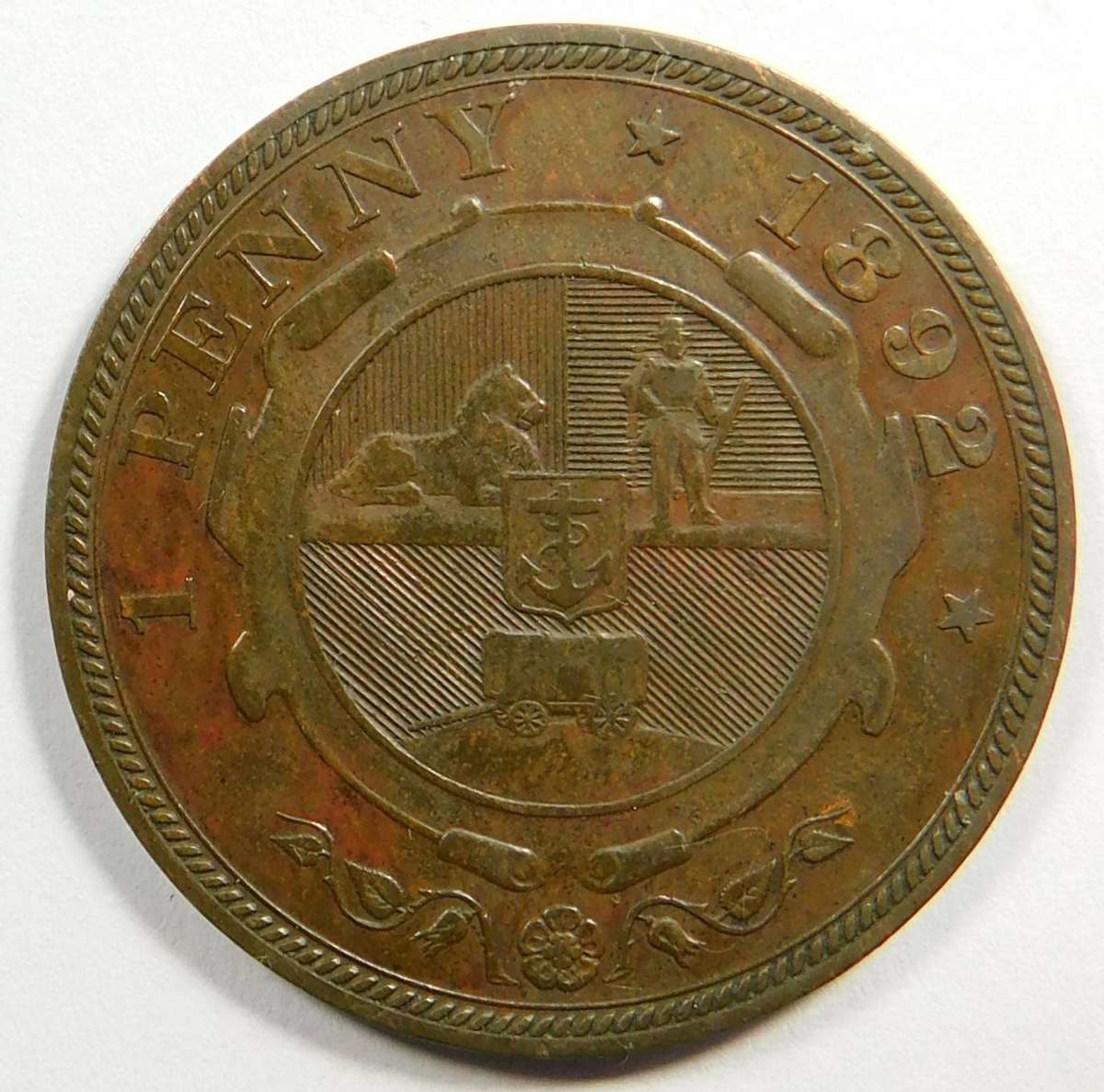 Paul Kruger ZAR Penny 1892