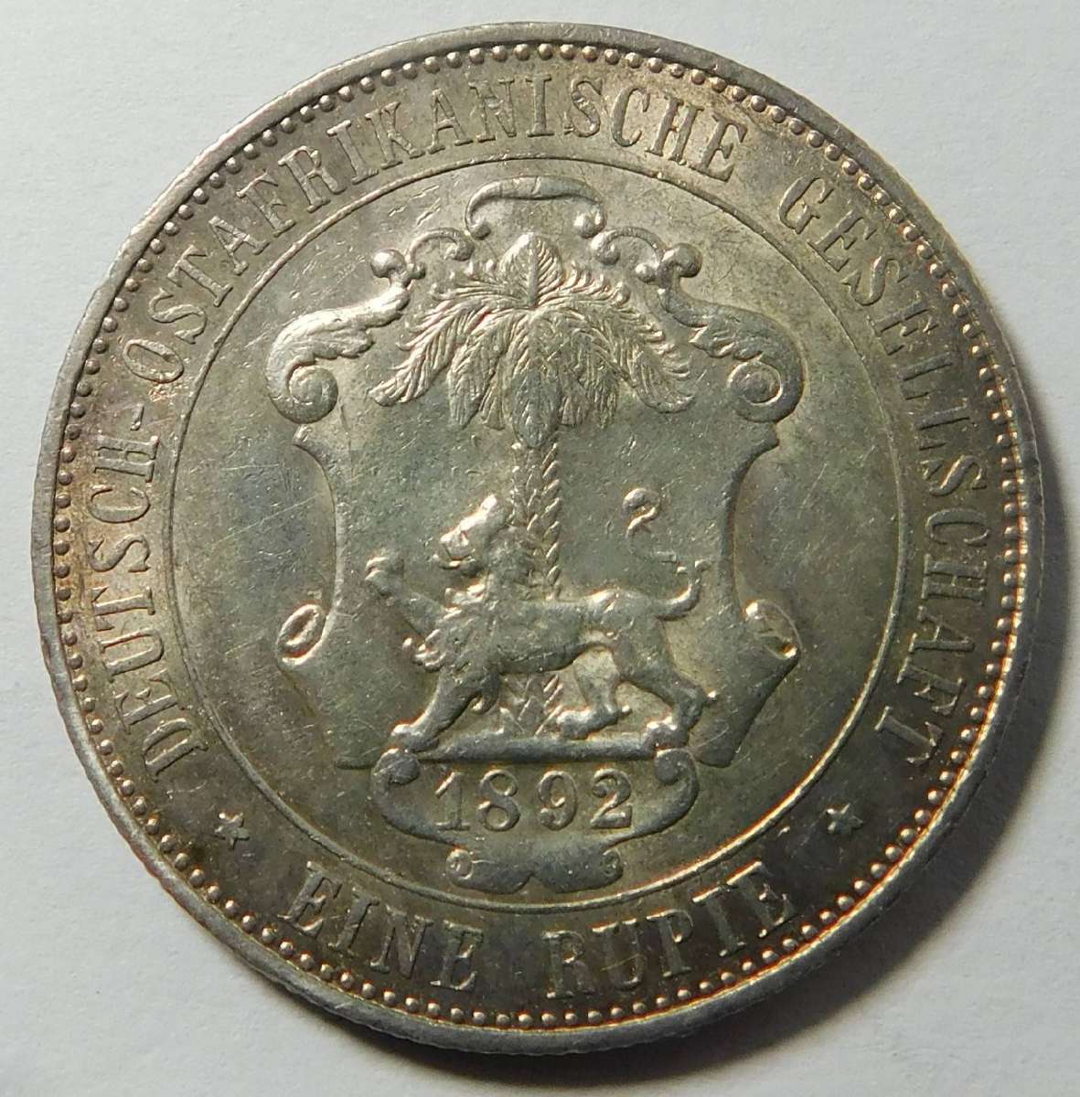 German East Africa 1-Rupie 1892 (High Grade)