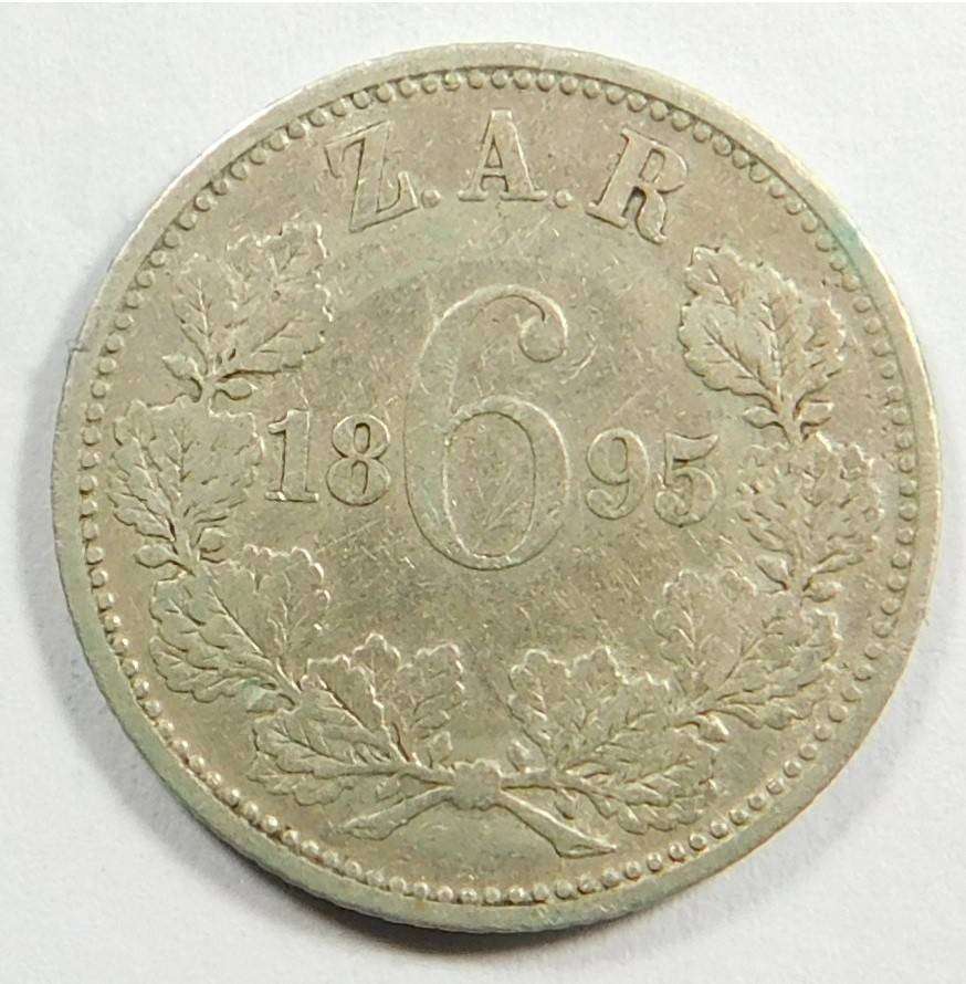 Paul Kruger ZAR Sixpence 1895