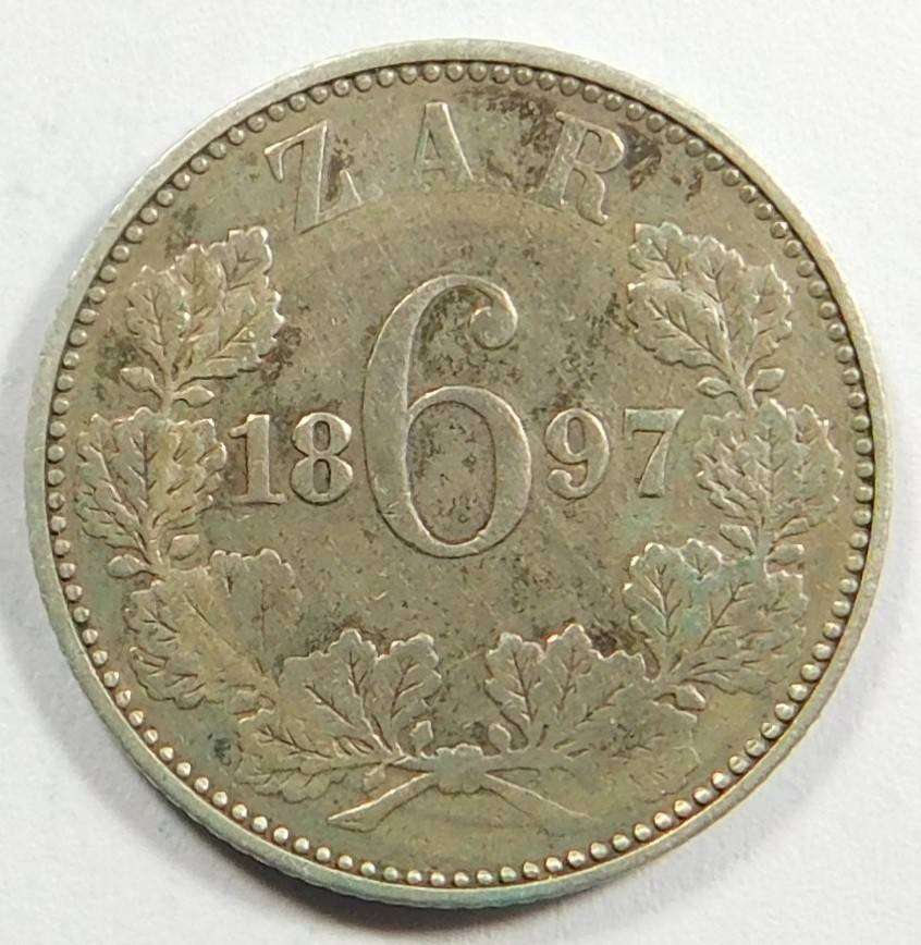 Paul Kruger ZAR Sixpence 1897