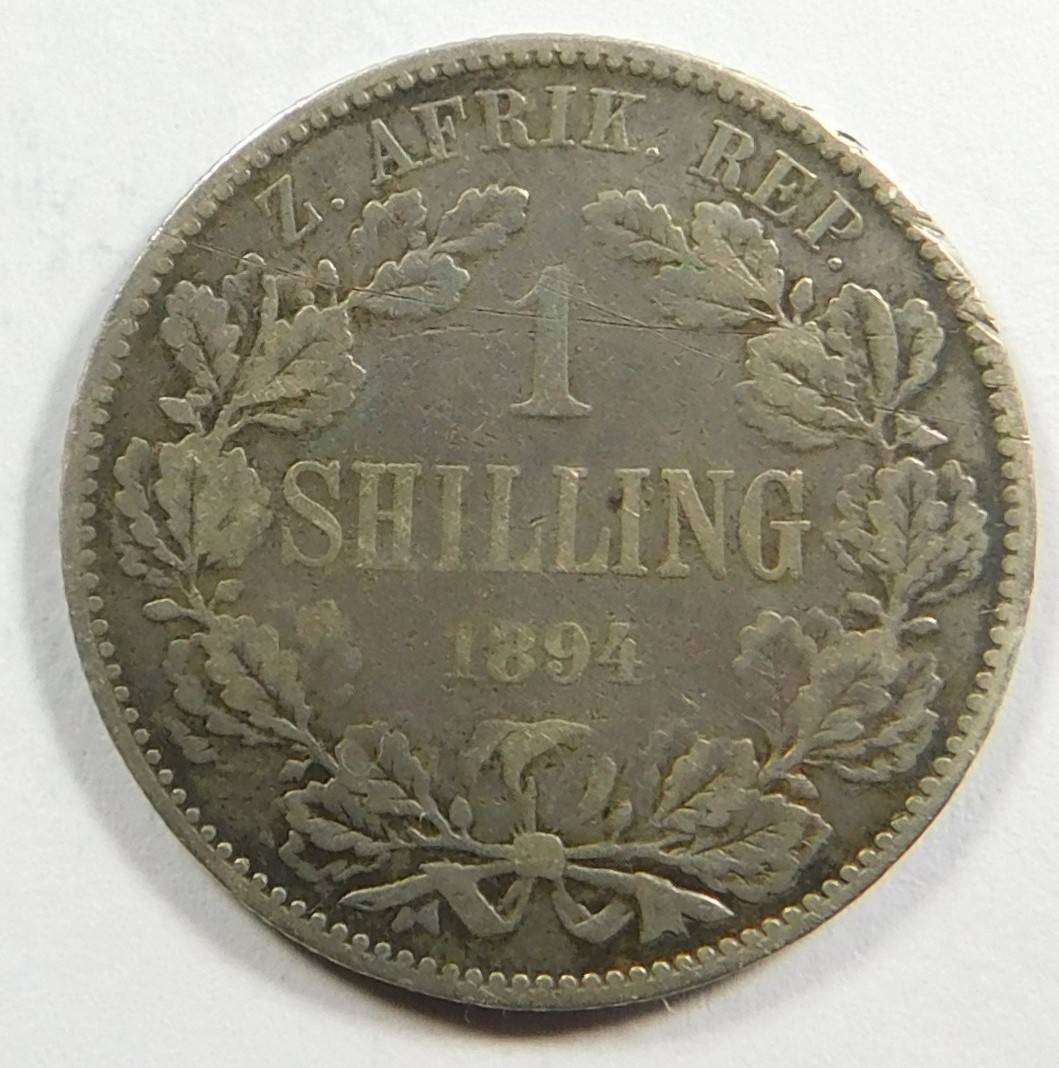 Paul Kruger ZAR Shilling 1894