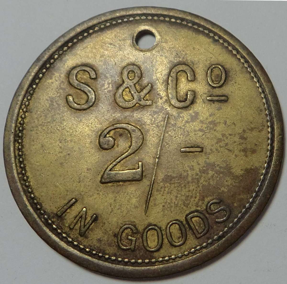 Strachan & Co 2/- Token (In Goods) 3 available