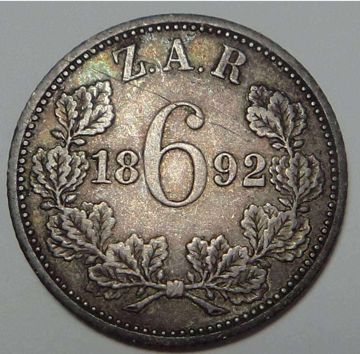 Paul Kruger ZAR 6-Pence 1892