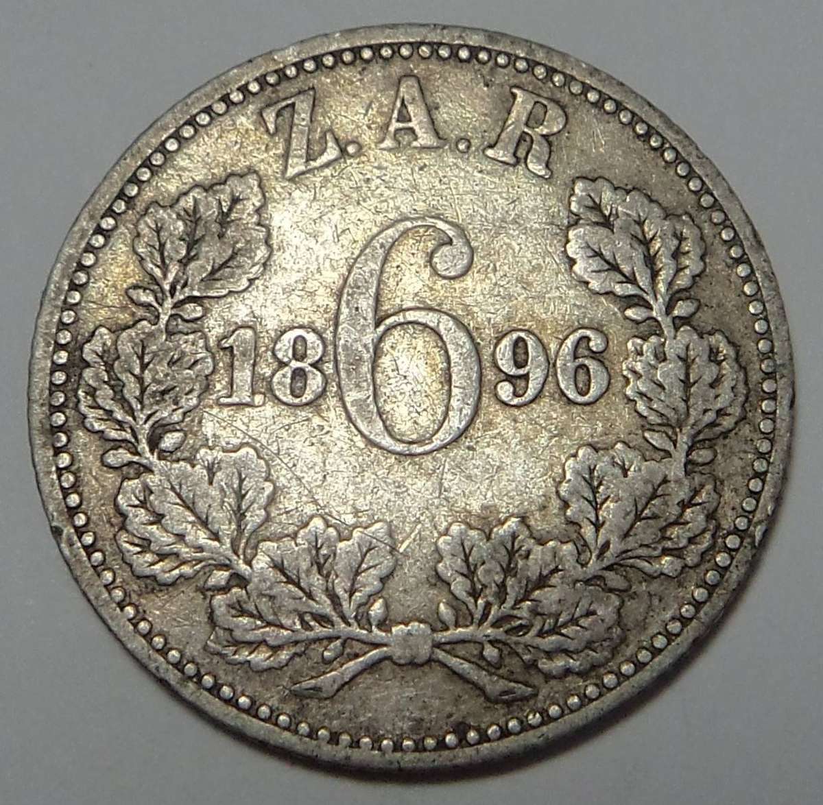Paul Kruger ZAR 6-Pence 1896