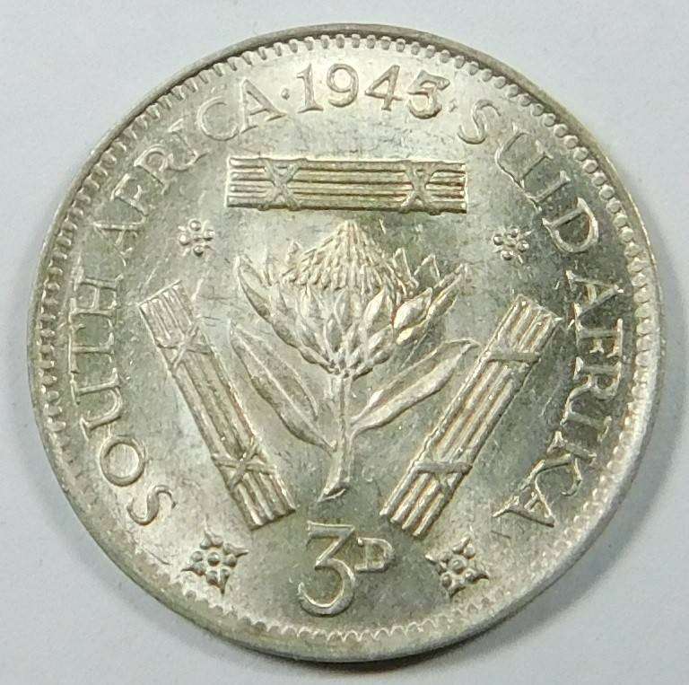 Lustrous high grade Tickey 1943/5 overstruck variety