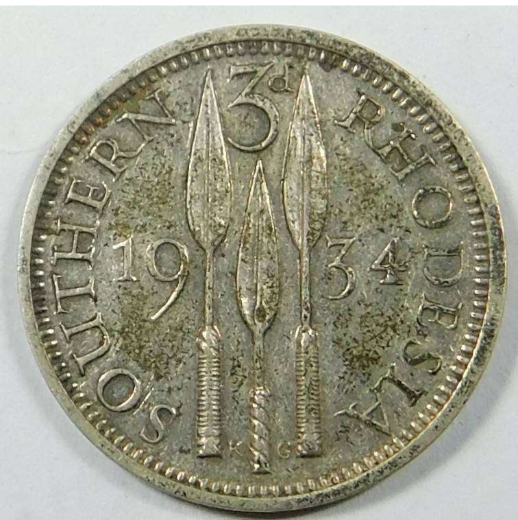 Southern Rhodesia Tickey 1934