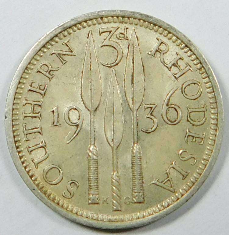 Southern Rhodesia Tickey 1936