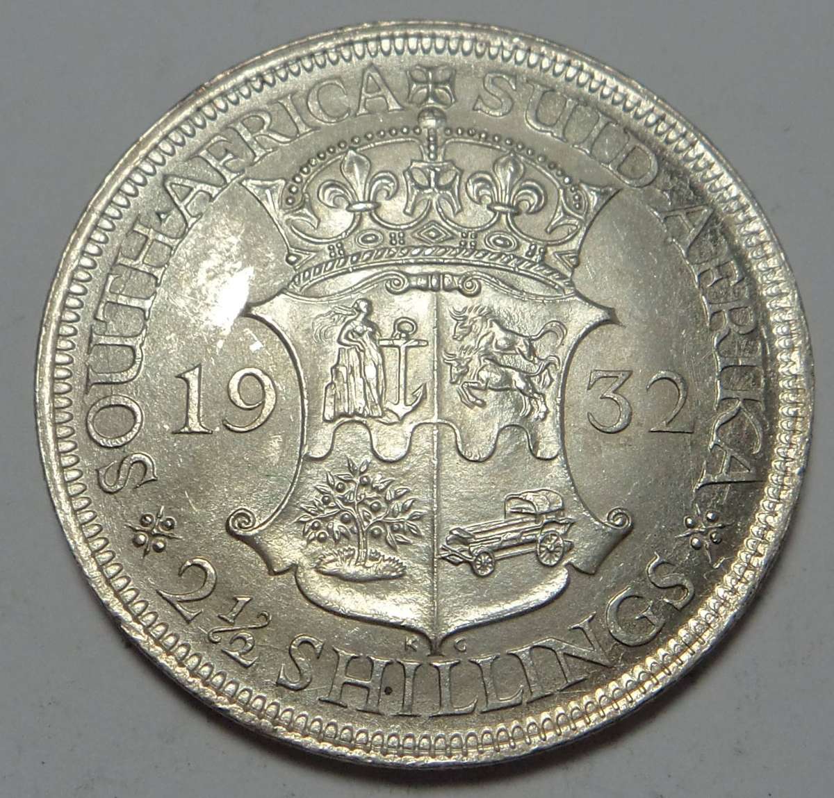 Union of SA: High Grade Half Crown (2/6-) of 1932