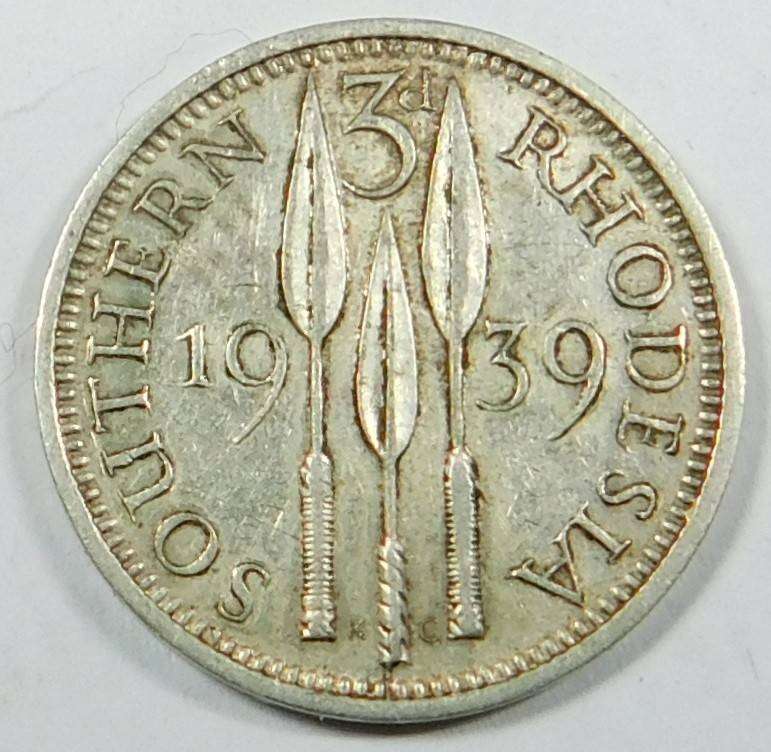 Southern Rhodesia Tickey 1939