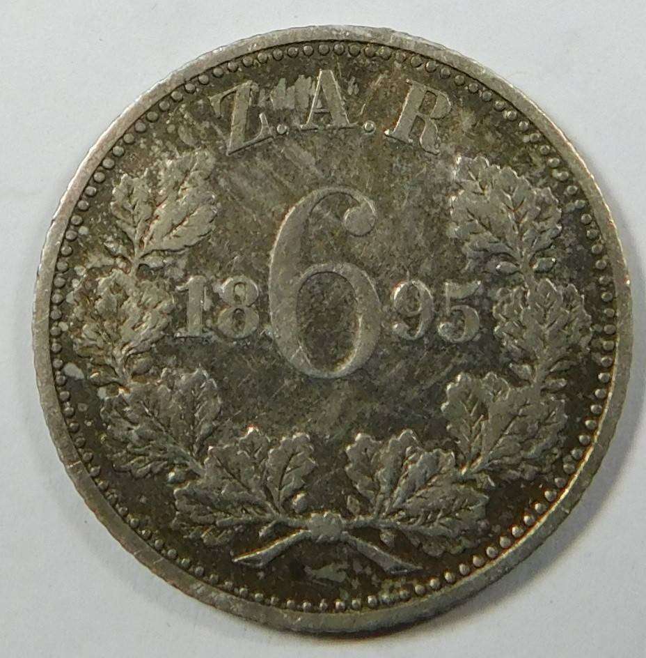 Paul Kruger ZAR Sixpence 1895