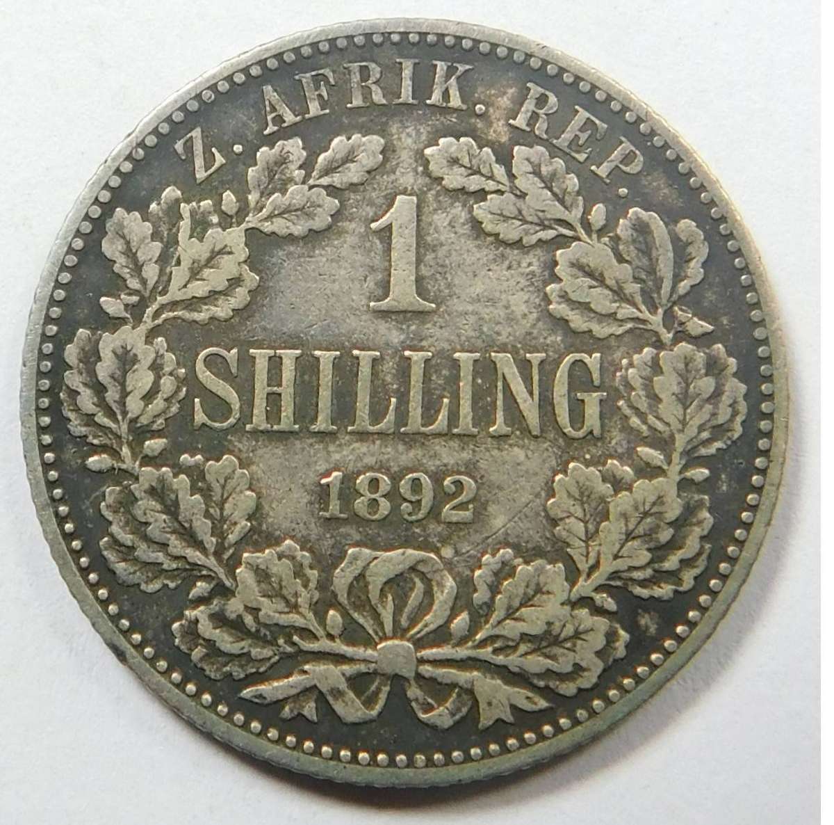 1892 Paul Kruger ZAR Shilling