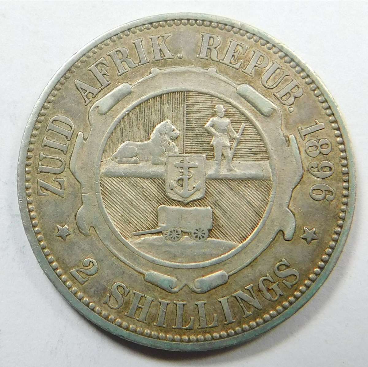 1896 Paul Kruger ZAR 2-Shillings