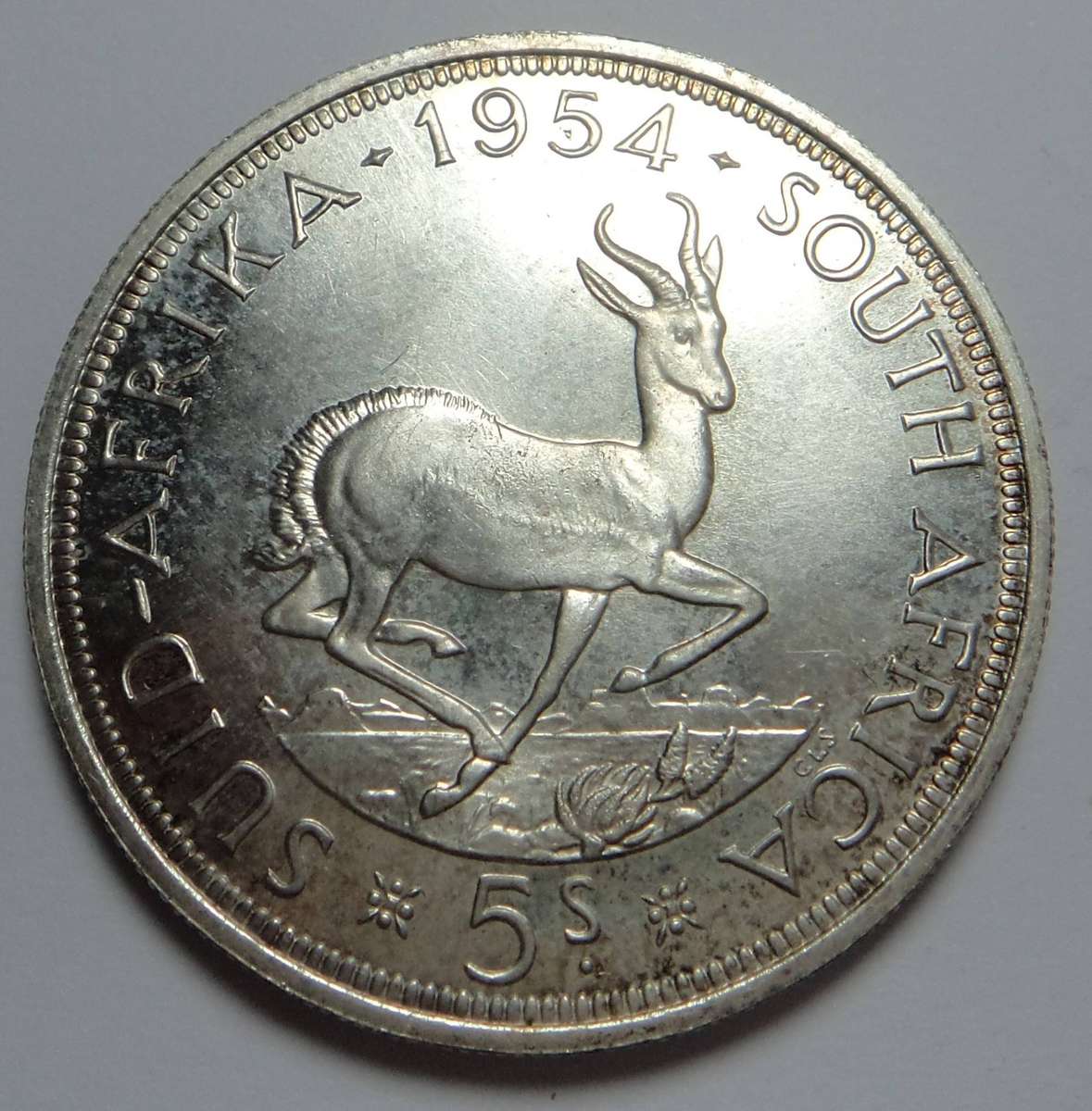 Union of SA: Crown (5/-) of 1954