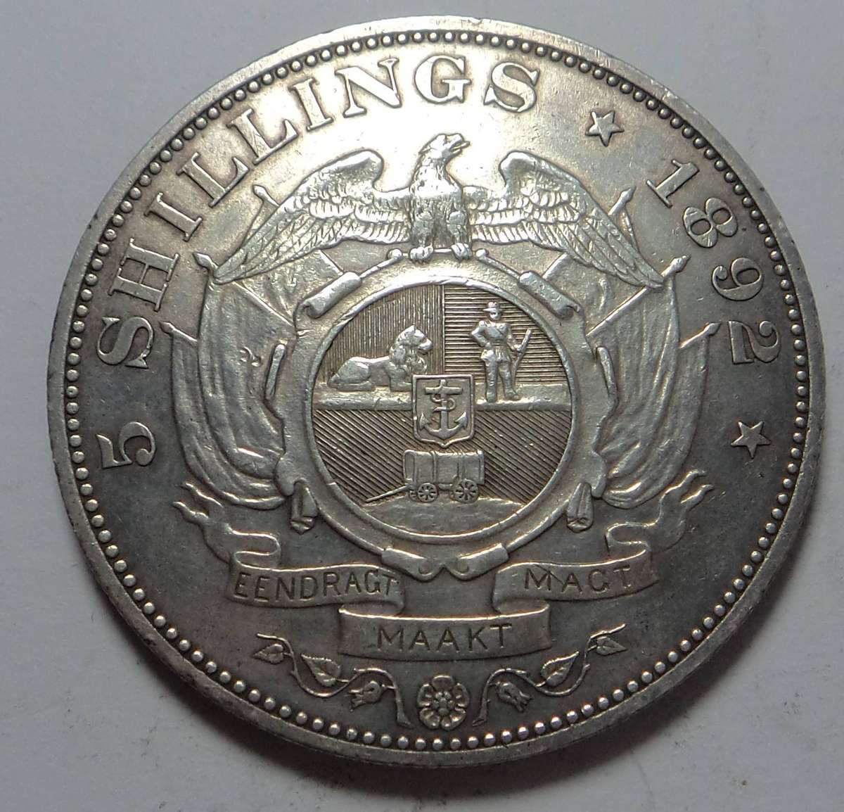 Paul Kruger ZAR Crown 1892 (Single Shaft)