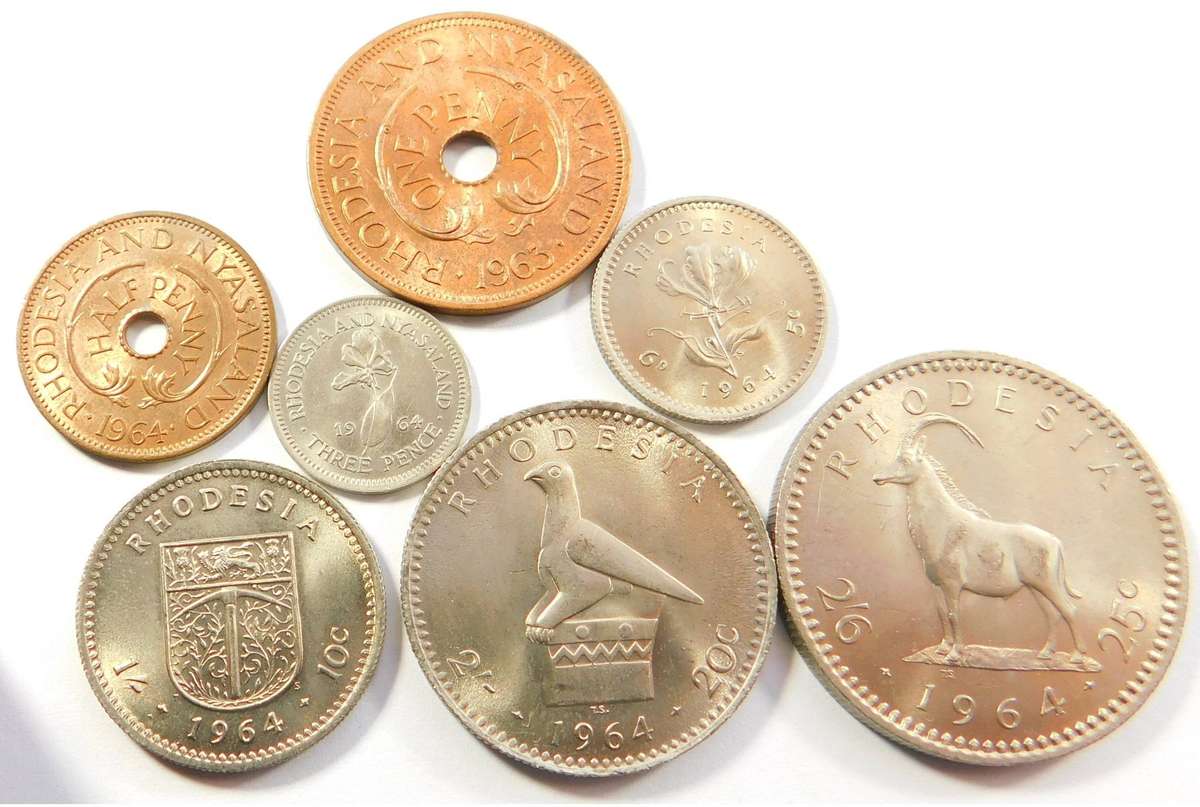 Rhodesia: Complete Type Set 1960s: 1/2d to 2/6-