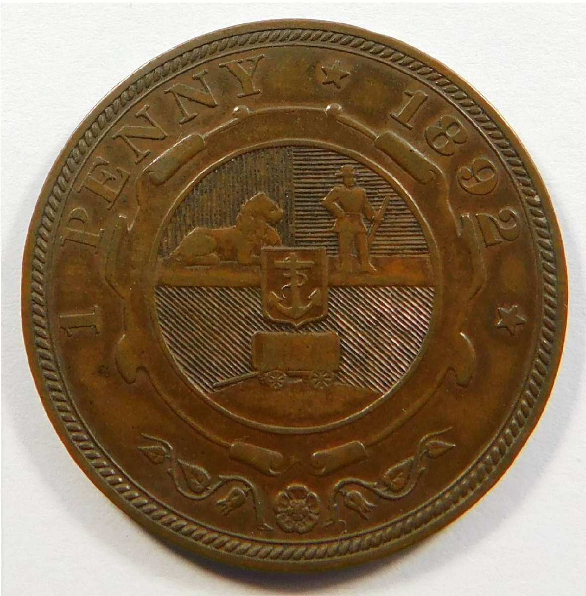 Paul Kruger ZAR Penny 1892