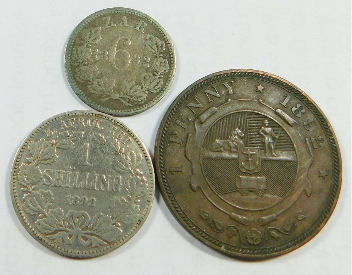 ZAR Coin Set of 1892