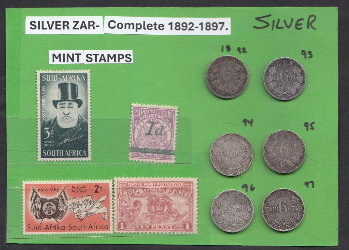 Stamp & Coin Combo: Paul Kruger & ZAR