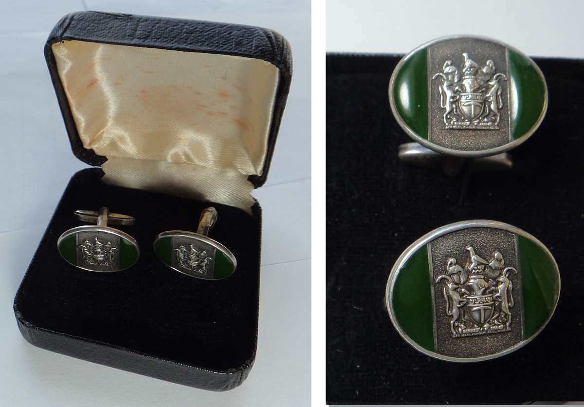 Pair of .999 Silver Cufflinks of Rhodesia