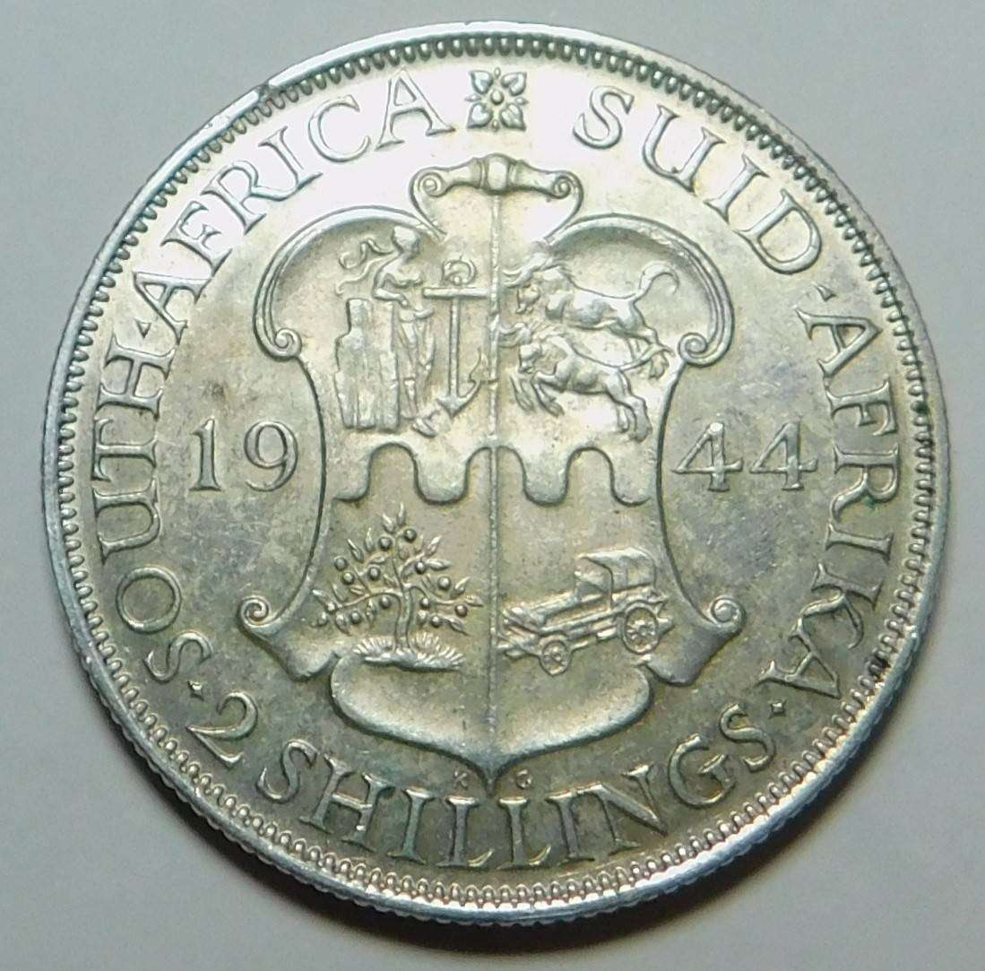 South Africa: George VI 2-Shillings 1944