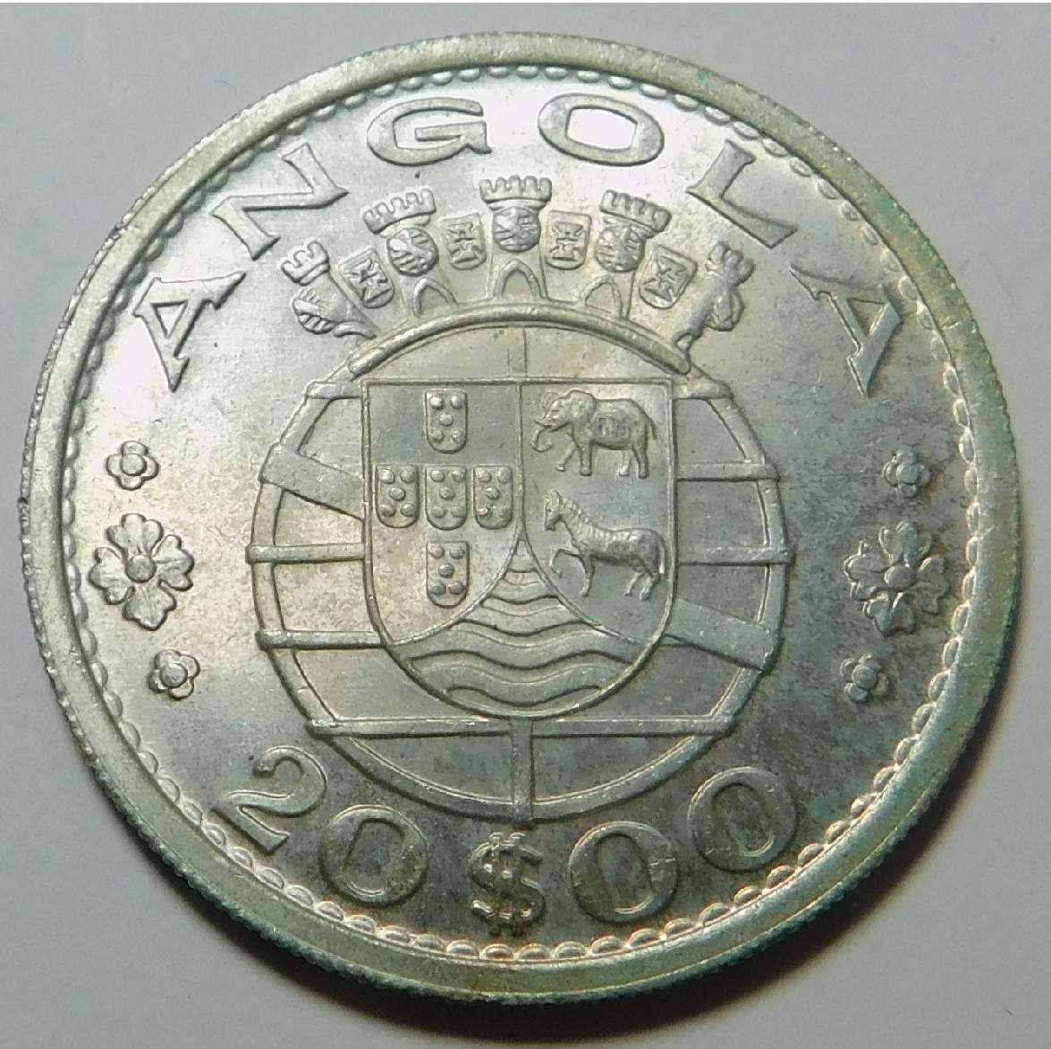 Portuguese Angola: 20-Escudos 1952