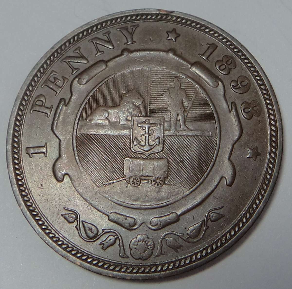 Paul Kruger ZAR Penny of 1898 (High Grade)