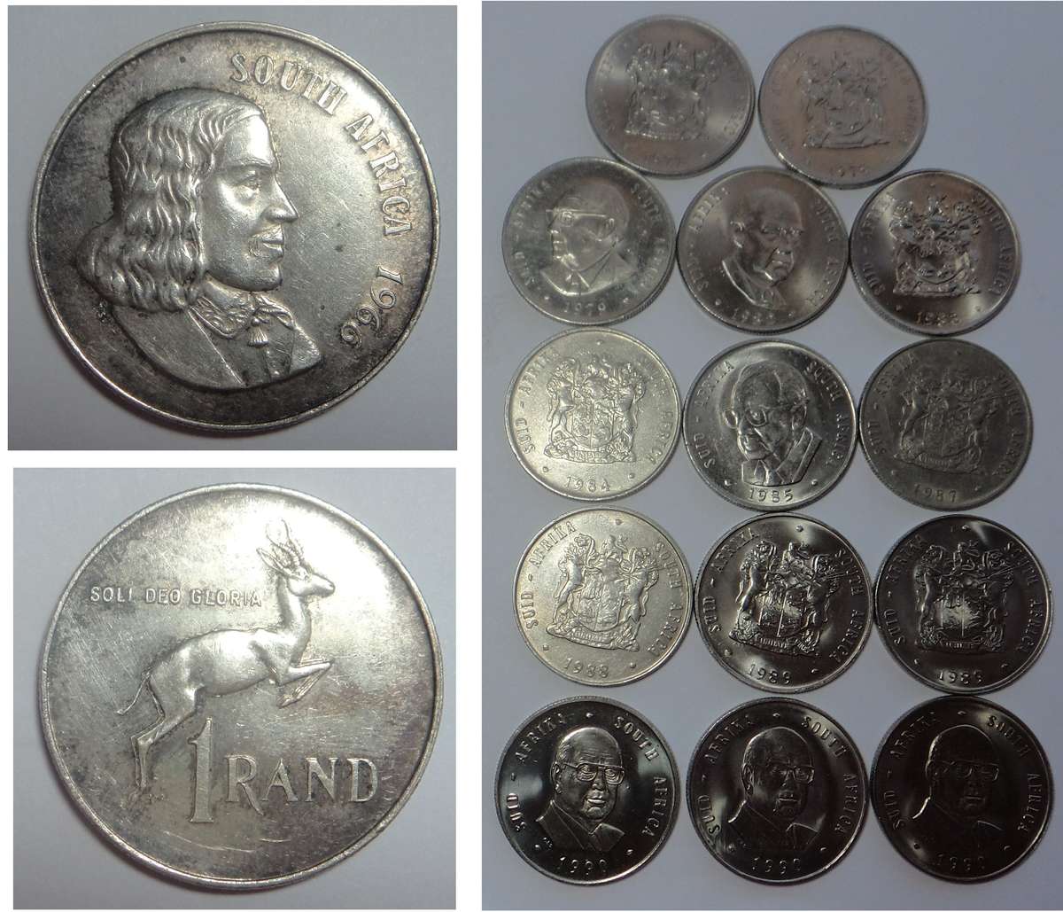 RSA Silver R1 of 1966 (English) with Nickel R1 Collection