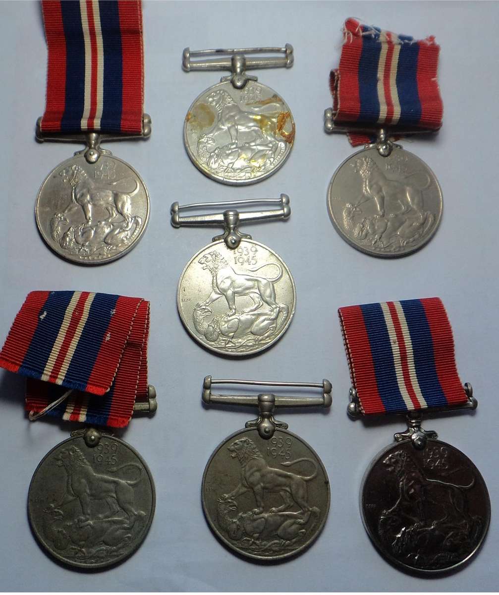 6 x WW2 1939-45 War Medals to South Africans