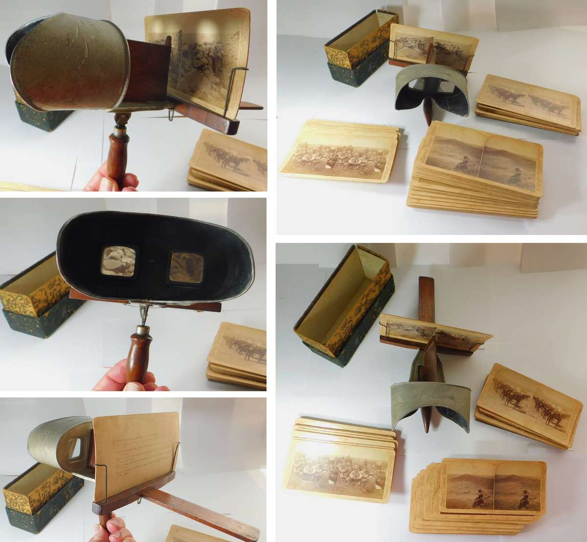 Boer War Stereograph Cards with Viewer