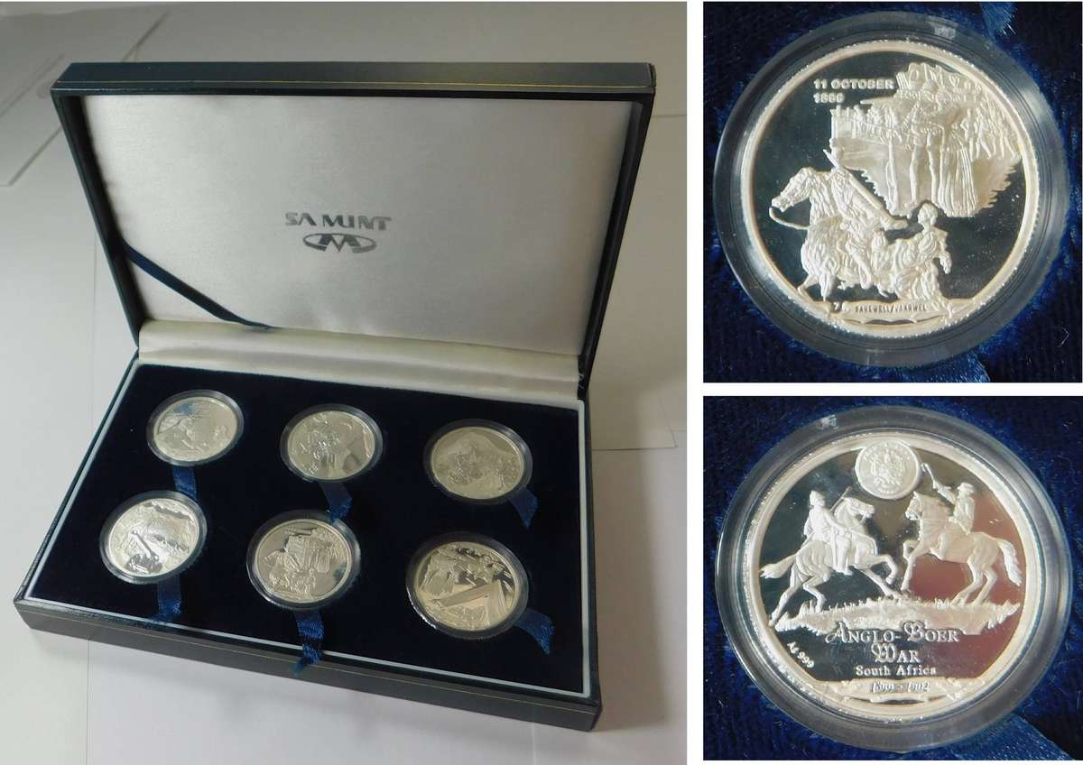 Boer War Silver Medallion Set by the SA Mint