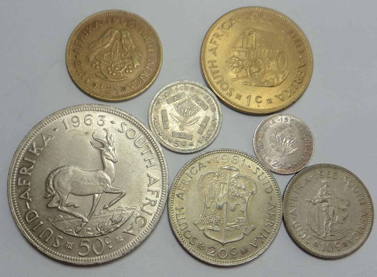 Complete Type Set of RSA 1st Decimal Series ½c to Silver Crown