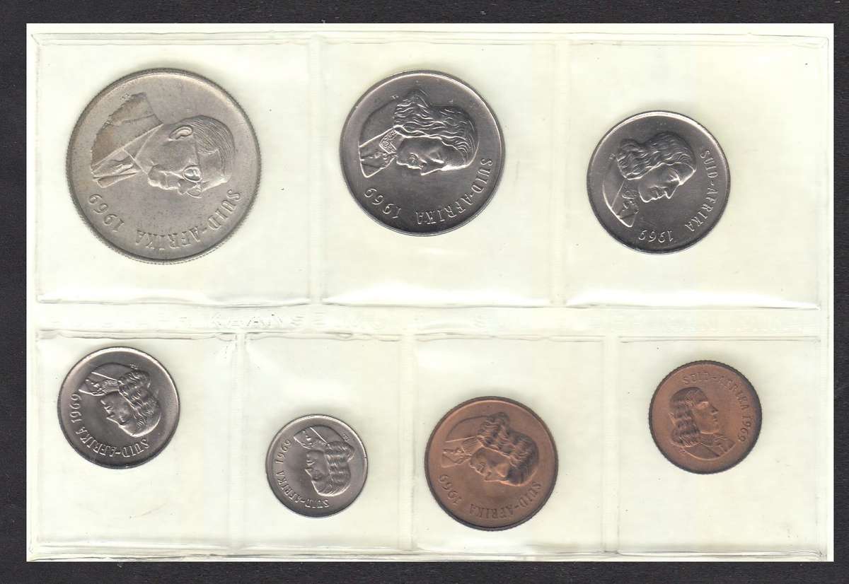 RSA: UNC Mint Pack with silver R1 of 1969 (Afrikaans)