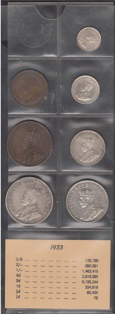 1933 Coin Set of the Union of South Africa