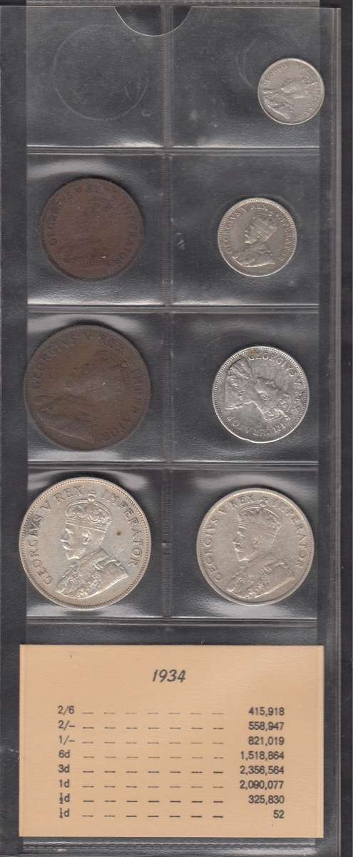 1934 Coin Set of the Union of South Africa