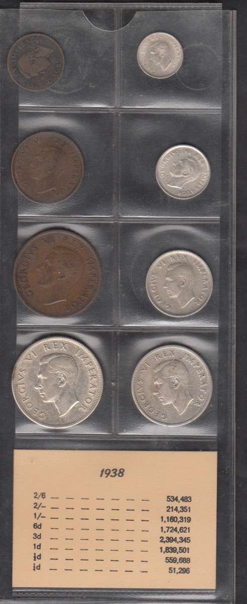 1938 Coin Set of the Union of South Africa