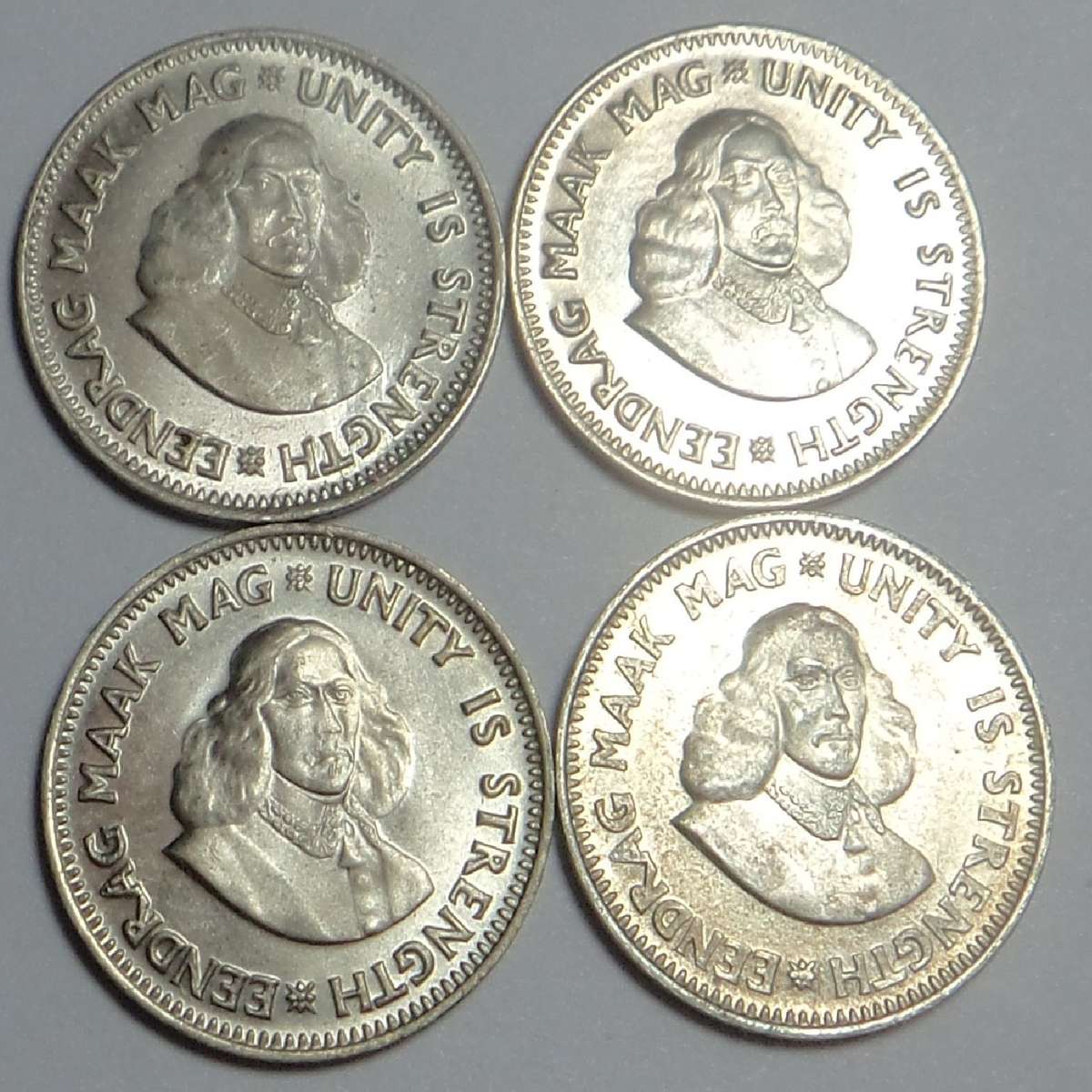 RSA: Full Set of 1st Decimal Silver Tickeys (1961-1964)