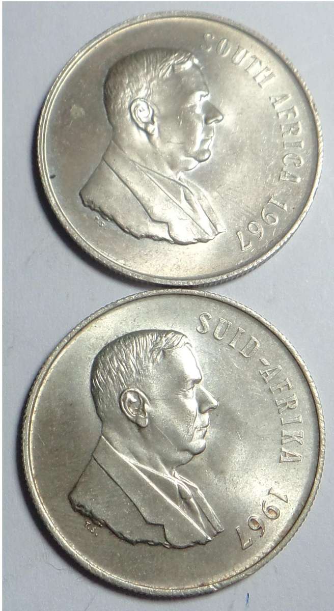 RSA: Afr. & Eng. Silver R1s of 1967