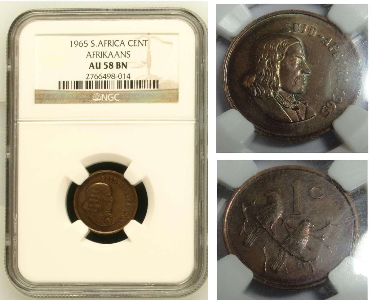 RSA: The Scarce AFRIKAANS 1c of 1965: NGC AU58