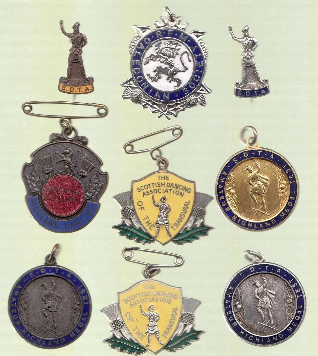 Collection of Scottish Dancing Medals incl. Transvaal Society